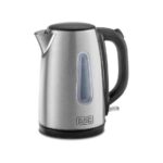 Black+Decker Cordless Electric Kettle, 2200W Power, 1.7L, with Water-Level Indicator, Removable Filter & Auto Shut-Off, Stainless Steel Body, Perfect for Beverages, JC450-B5