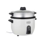Black+Decker Rice Cooker 1100W, White, 2.8 Litres, RC2850-B5