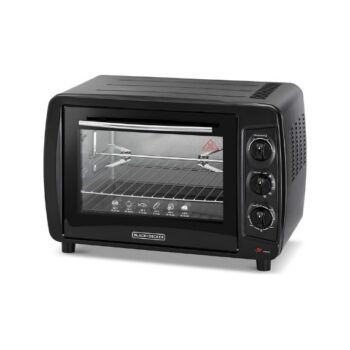 Black+Decker 1500W 35L Toaster Oven With 90-230° Temp Setting, Double Grill And Double Glass Door For Safety With Multiple Accessories, For Toasting Baking Broiling TRO35RDG-B5